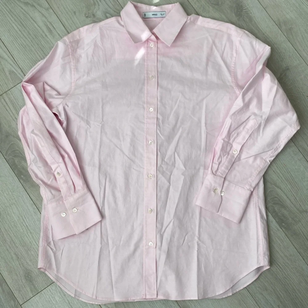 Mango - 100% Cotton Pink Oxford Button Down Shirt - Picture 5 of 7